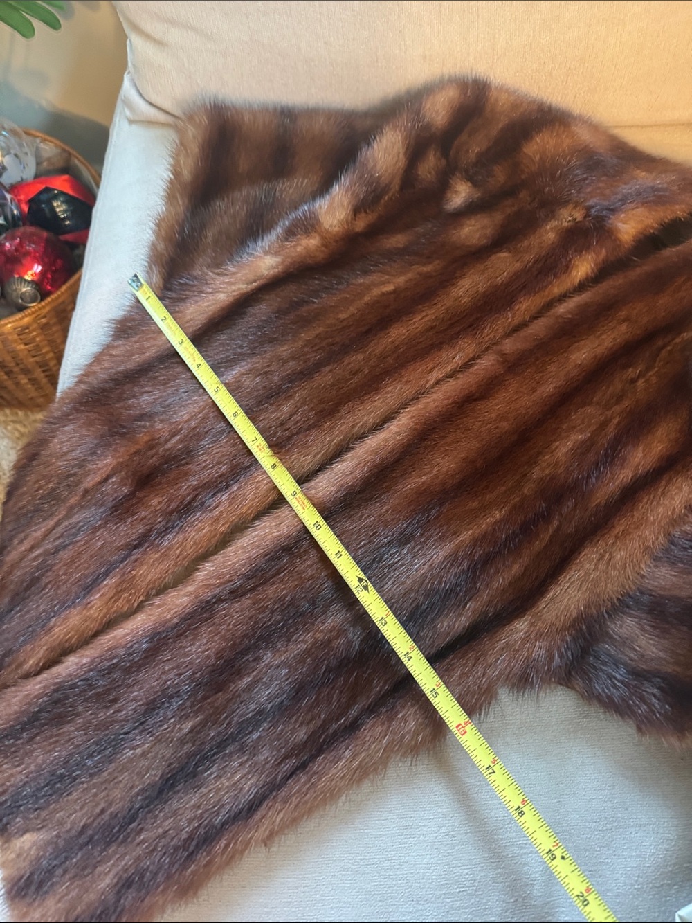 Vintage 50s 60s Mink Fur Shawl Wrap Topper Shrug - Picture 9 of 9